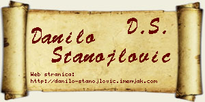 Danilo Stanojlović vizit kartica